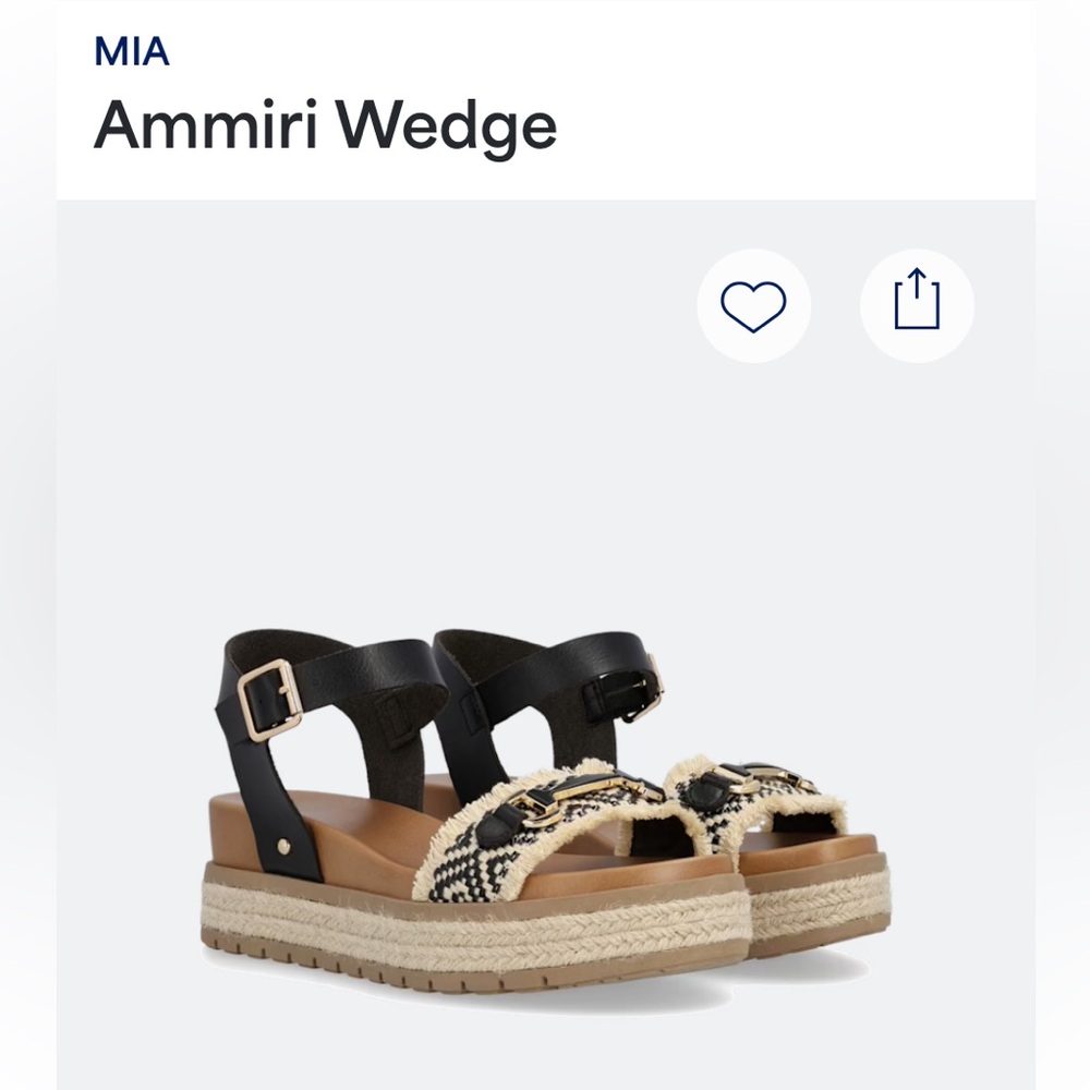 MIA Black and Cream Platform Sandals